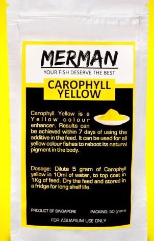 carophyll yellow 50gm pack fish colour enhancer fish food supplement