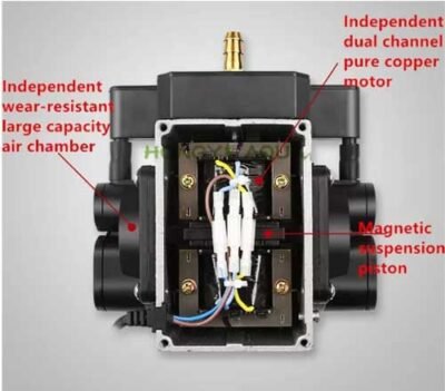 sunsun dy-50a aquarium air pump with spares image