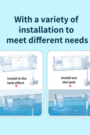 Aquarium filter installation options for convenience