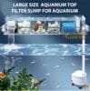 Aquarium top filter sump system setup display