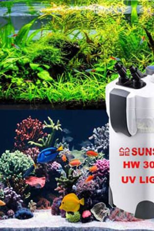 sunsun hw-303b aquarium canister filter with UV light can use for marine fish tank