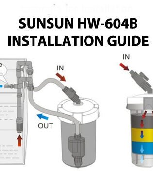 sunsun hw-604b aquarium canister filter installation guide