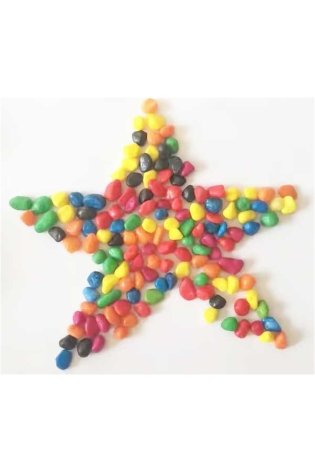 colored pebbles for craft decoration