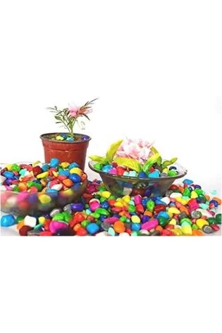 colored pebbles for garden plants decoration