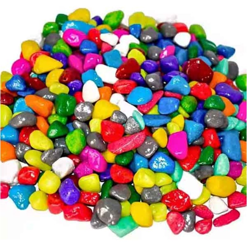 colored pebbles for fish tank