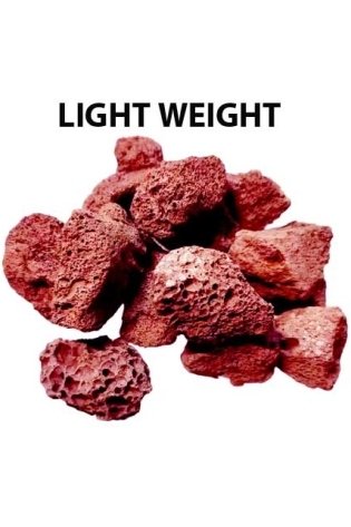 light weight red lava rock