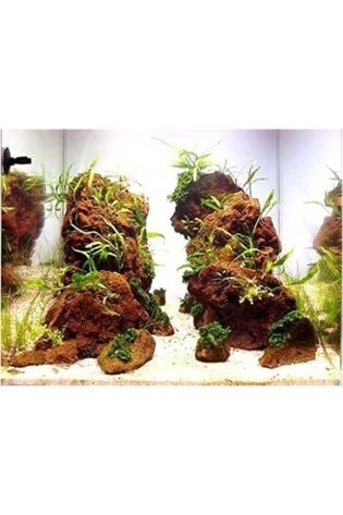 red lava rock aquarium aquascape