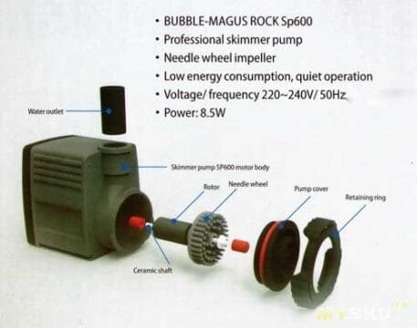 nano protein skimmer bubble magus qq1 pump manual spare parts