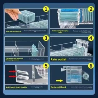 features of jeneca xgd 17 aquarium top filter 400lph 6w