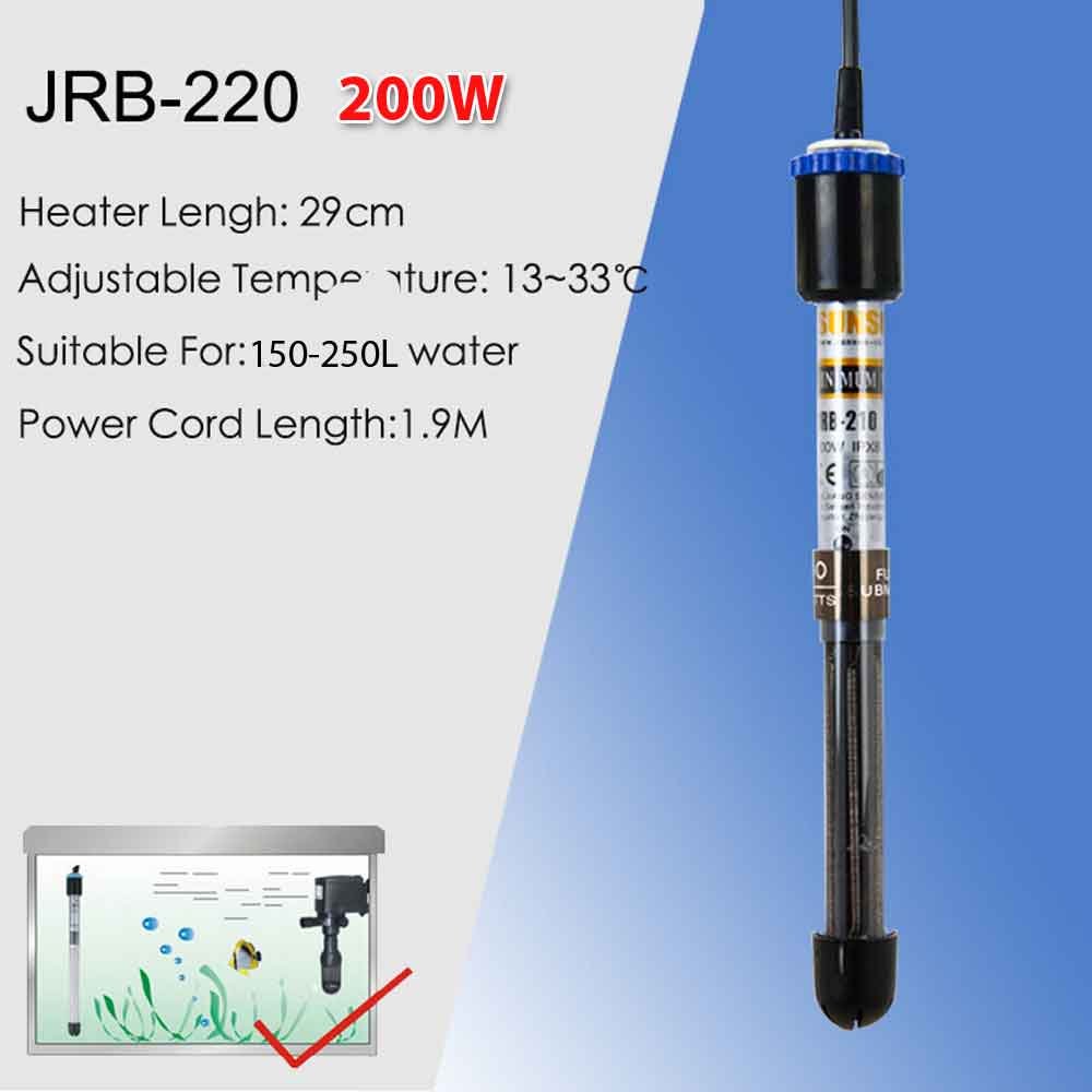 specifications of sunsun jrb-220 200w aquarium heater for 250l tank
