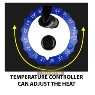 sunsun jrb-250 aquarium heater temperature control knob closeup