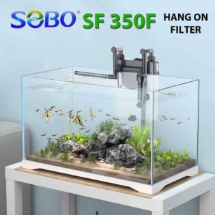 sobo sf-350f hang on canister filter for 1-2 ft aquarium tanks, high performance, energy efficient, low noise, durable design