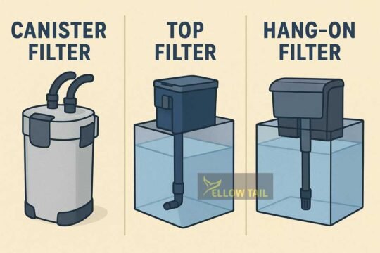 canister filter vs top filter vs hang on filter for aquariums in india