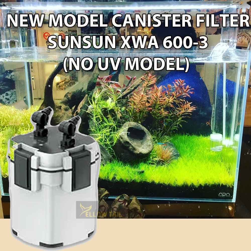 sunsun xwa 600-3 external canister aquarium filter 3 stage silent energy saving aquarium filter 500 lph no uv sterilizer