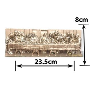 last supper jesus christ showpiece statue with size dimensions and arrow marks